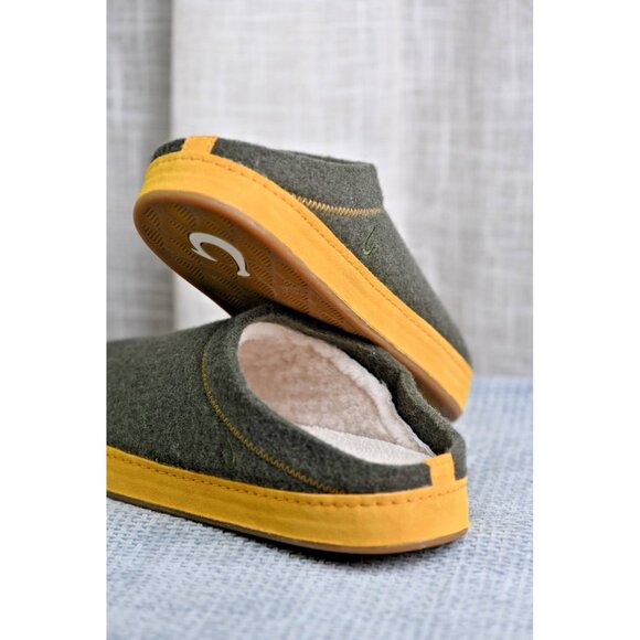New! Size: 14 Men | Olukai Men’s Hamani Hulu Slip-On | Dusty Olive/Mustard main image 9